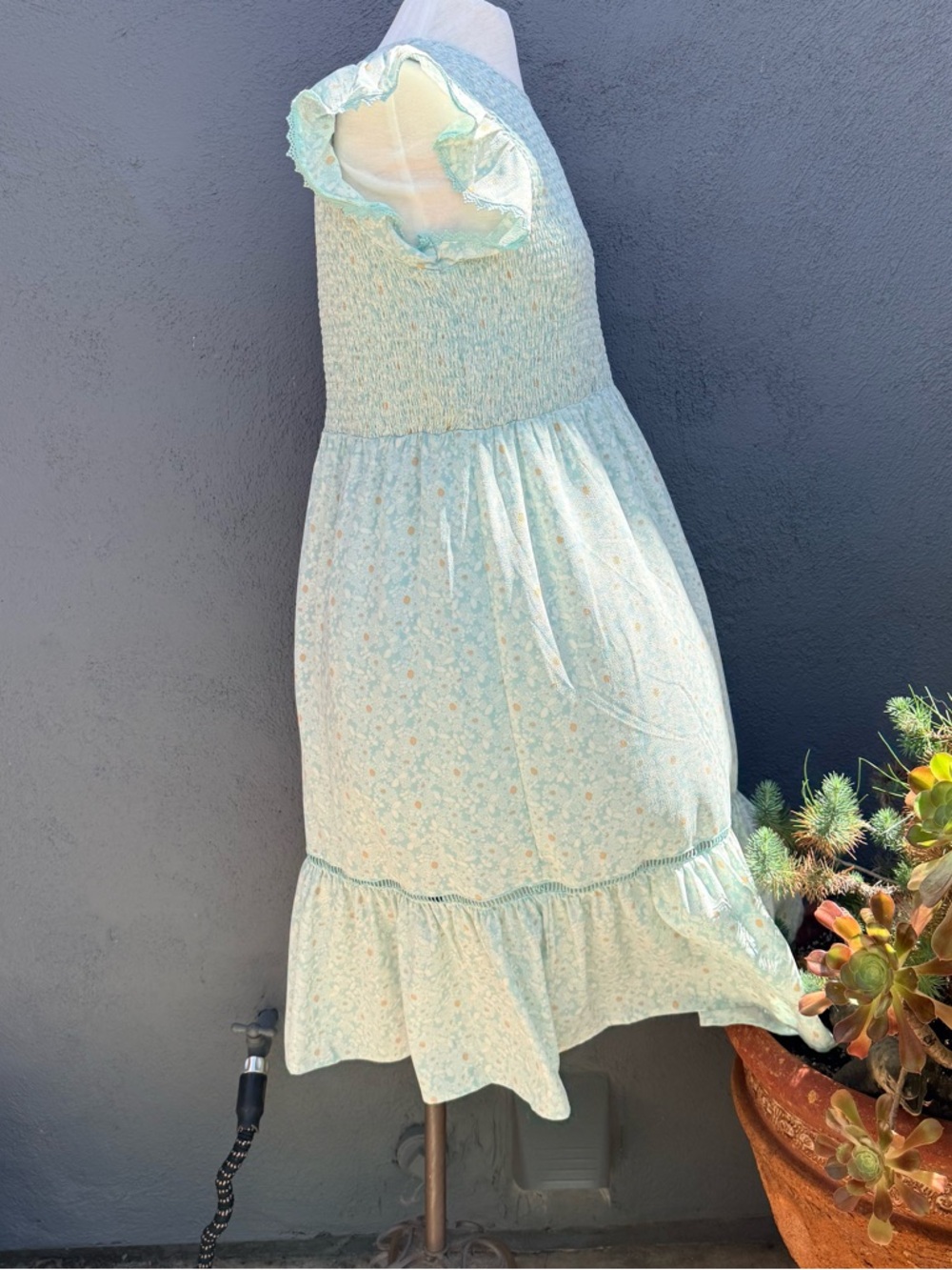 Melrose and Market Light Blue Floral Smocked Dress - Picture 7 of 12